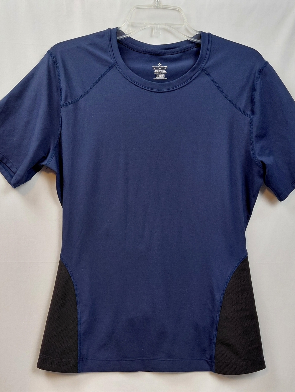 Tommie Copper Short Sleeve Compression Shirt Men's Size XL Navy Blue Black